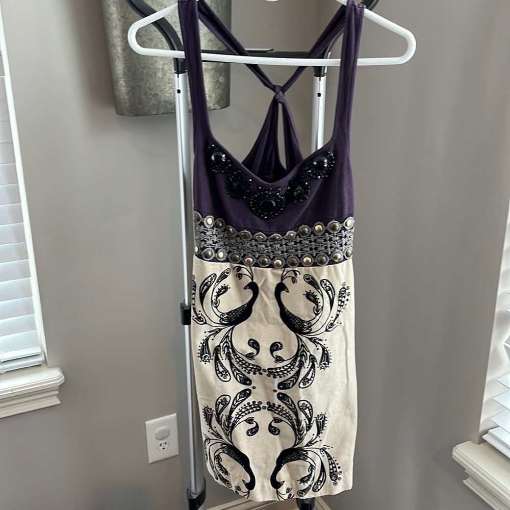 Free people tunic. Shade and heading detail.. size 4
